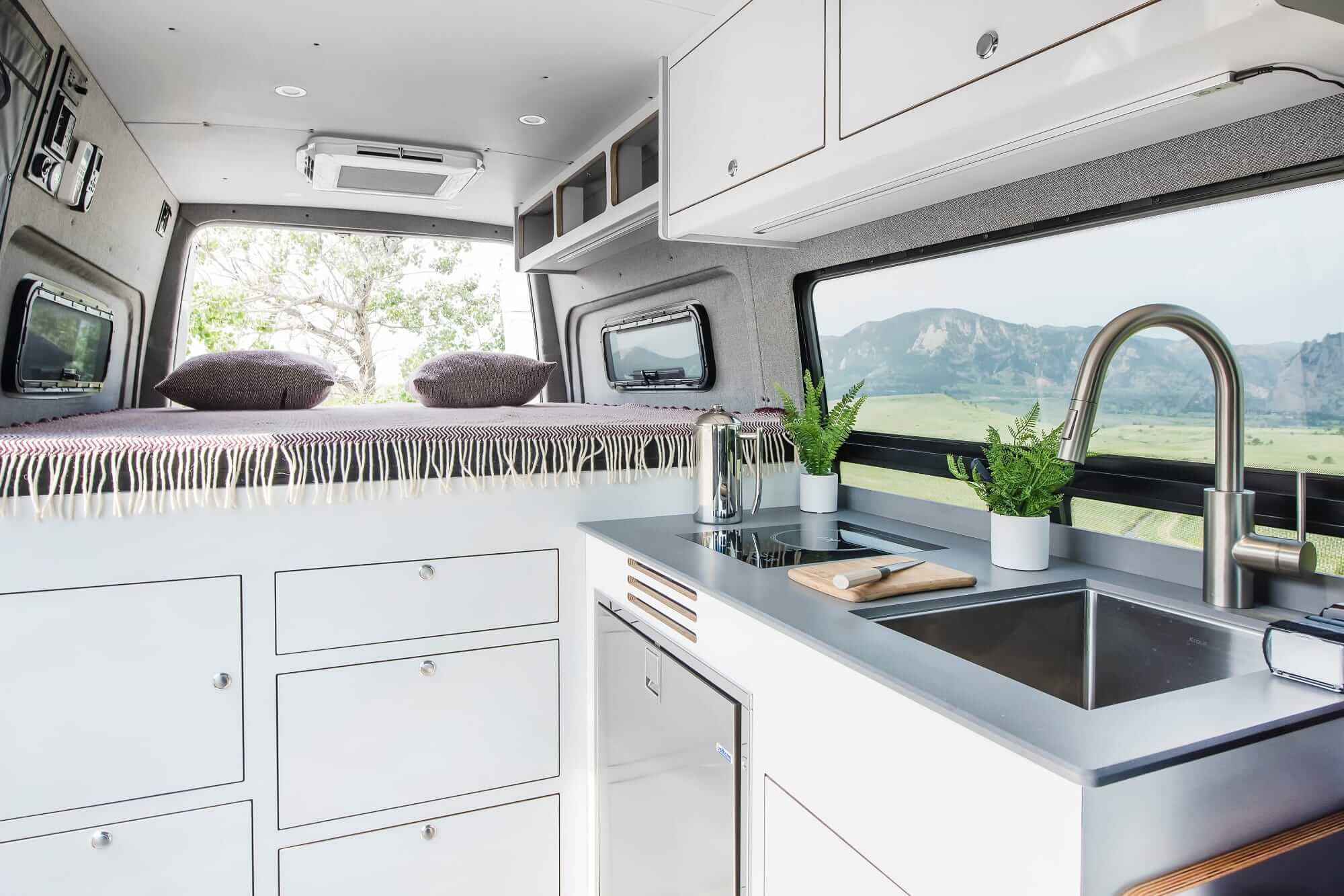 The interior of a Titan Vans Kronos layout