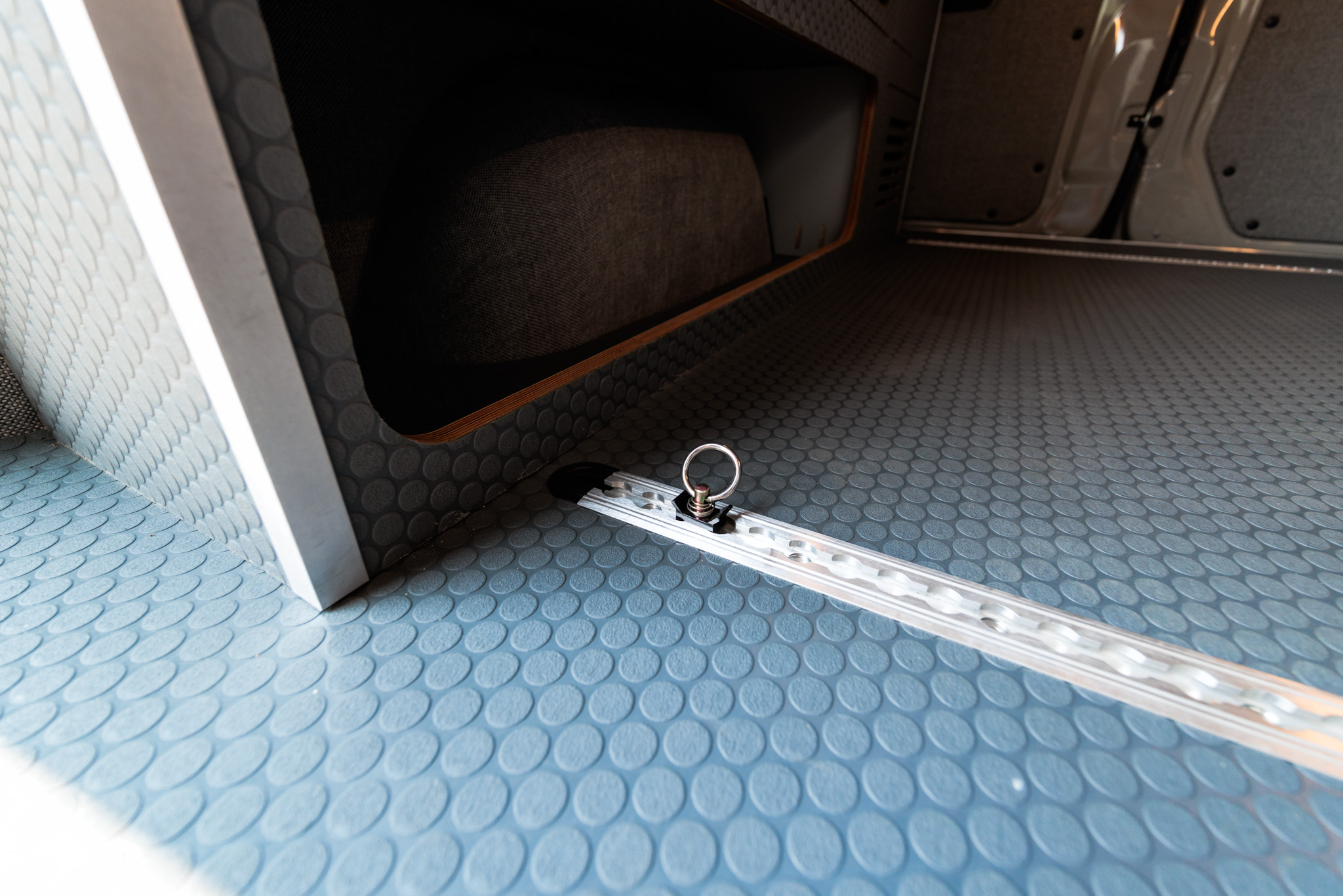 Camper van living battery storage