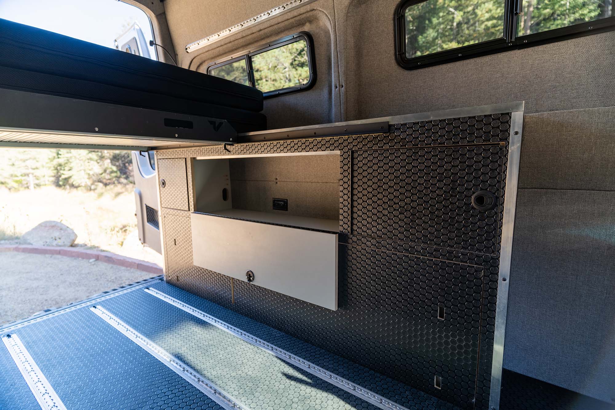 Camper van rear driver