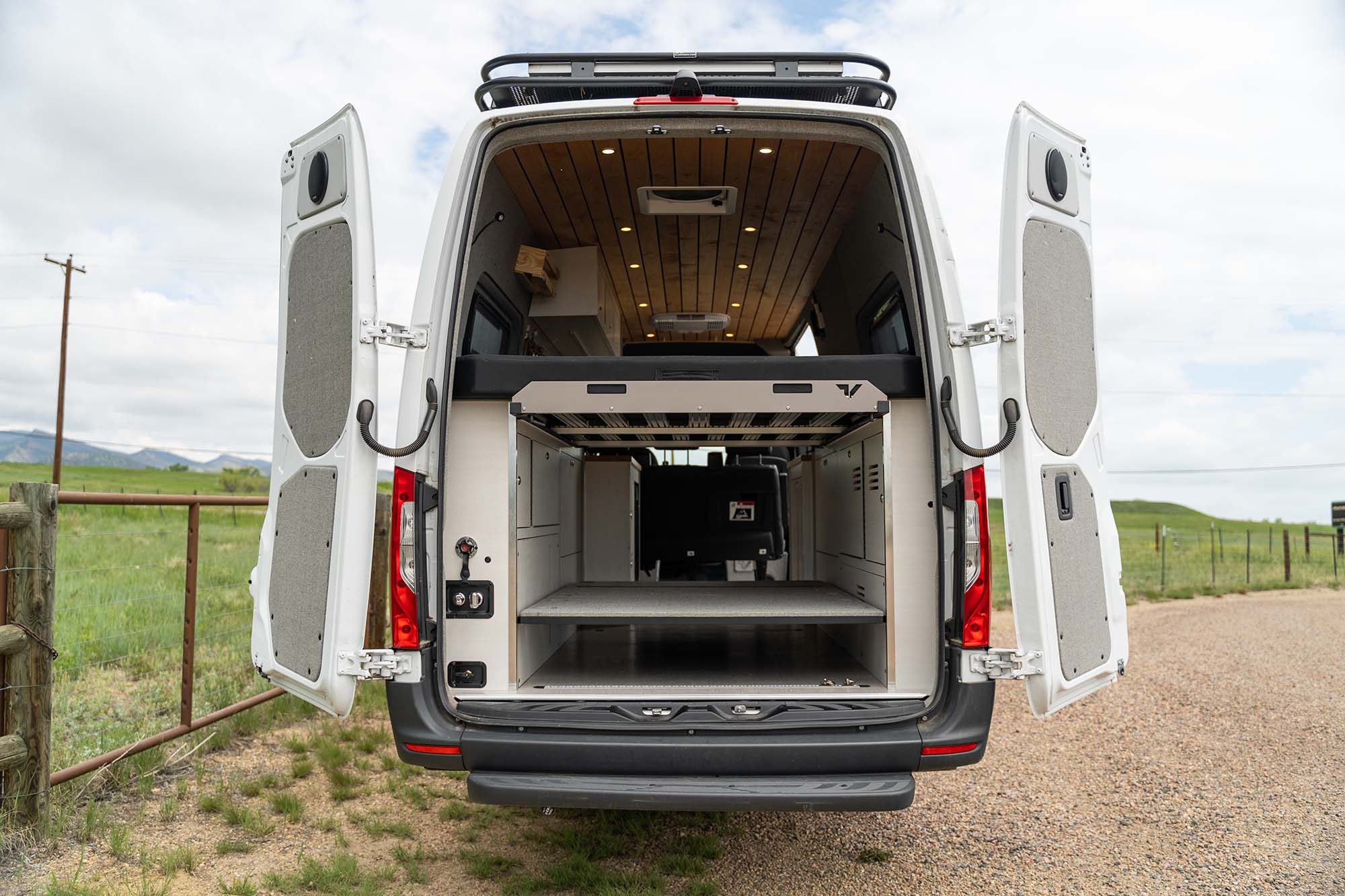 Camper van rear driver