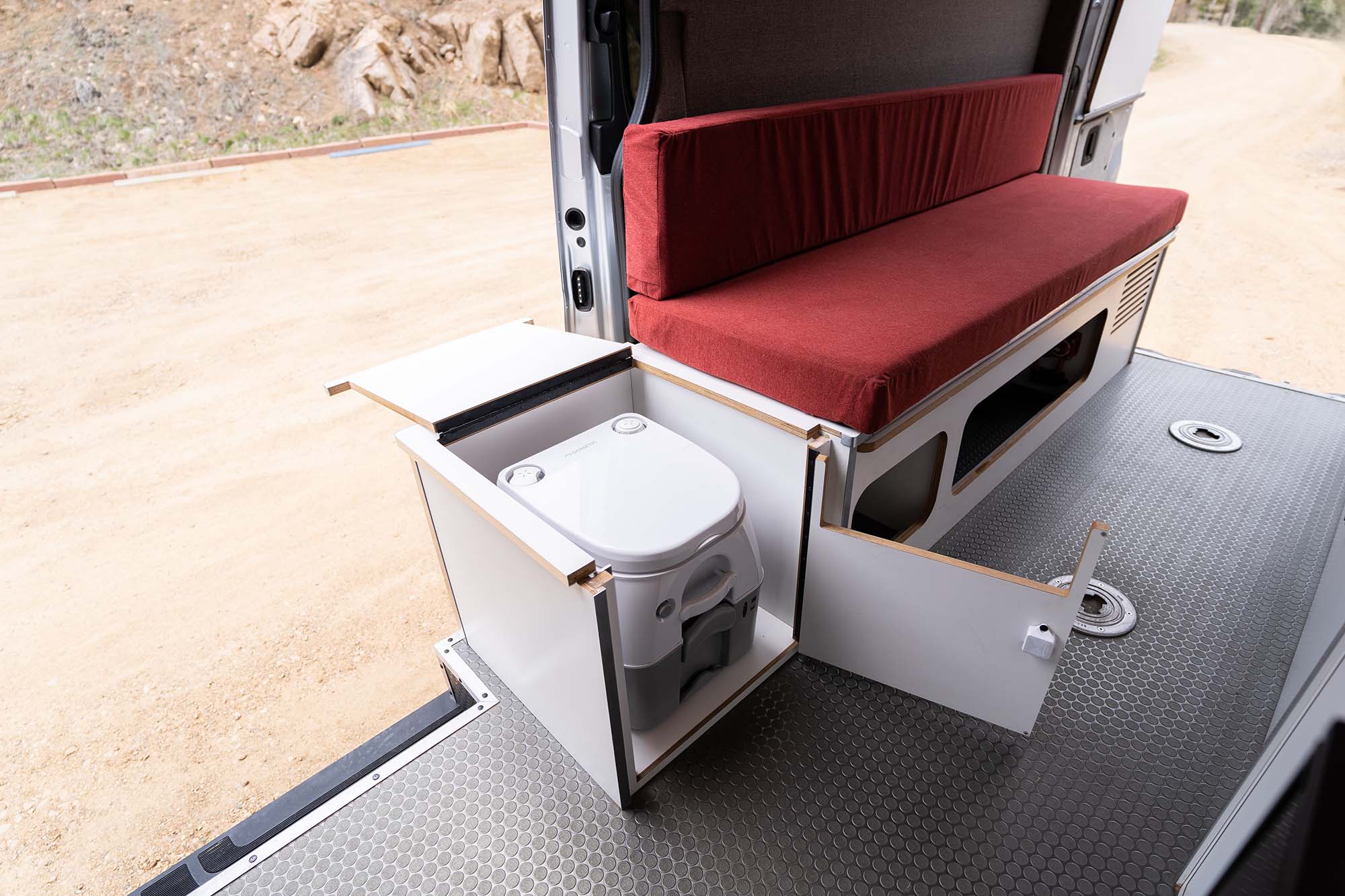 Camper van toilet