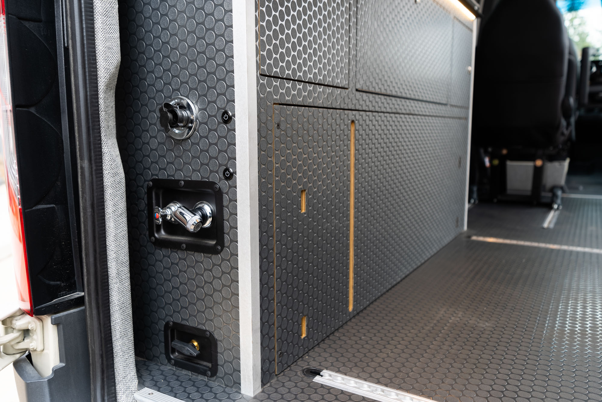 camper van spray down shower and water valve