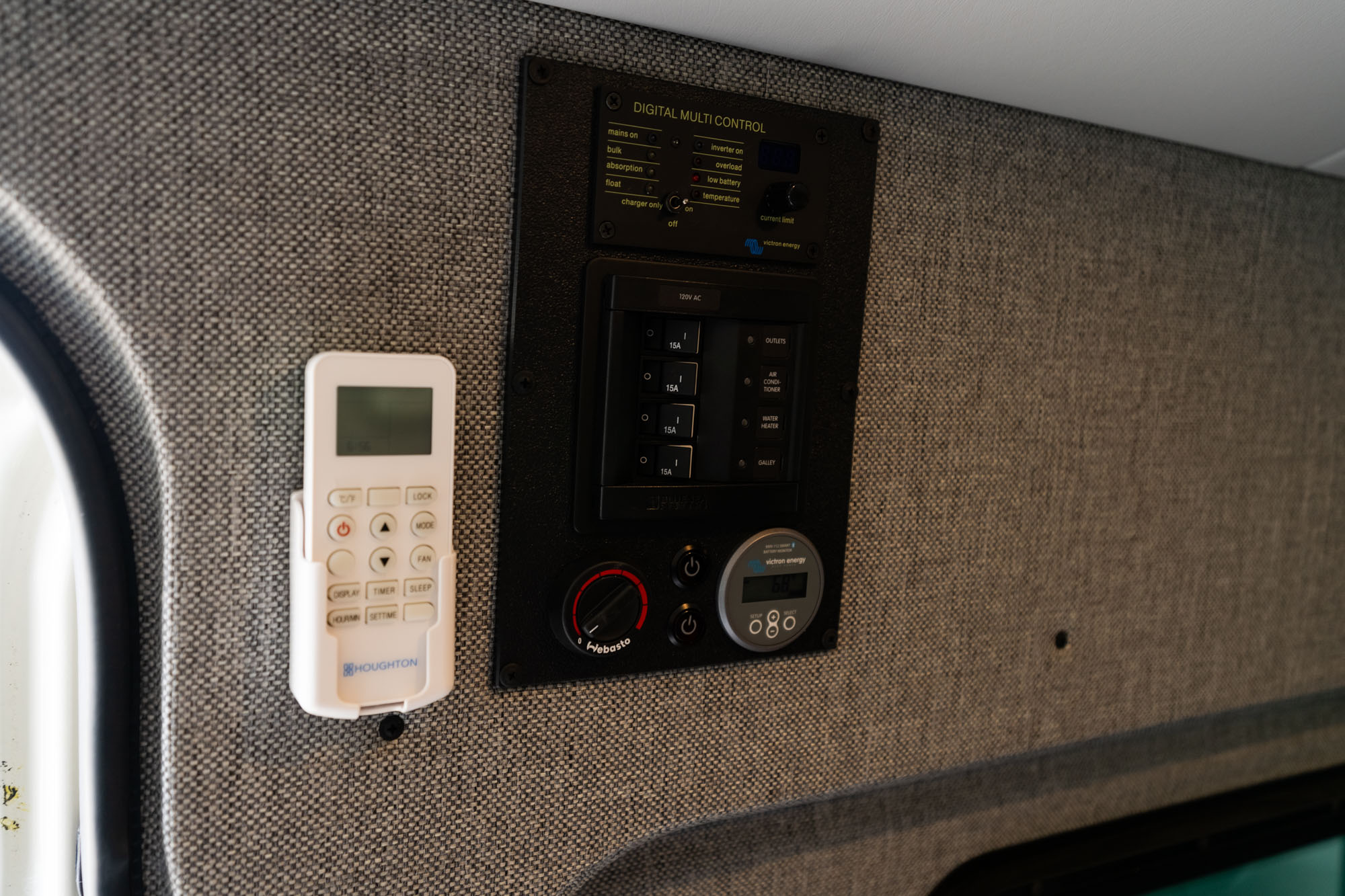 camper van electrical control panel