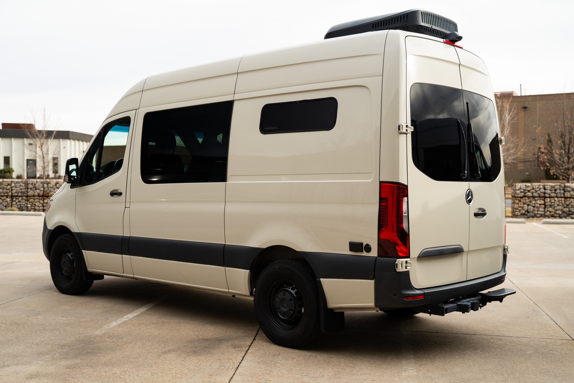 camper van exterior from the rear