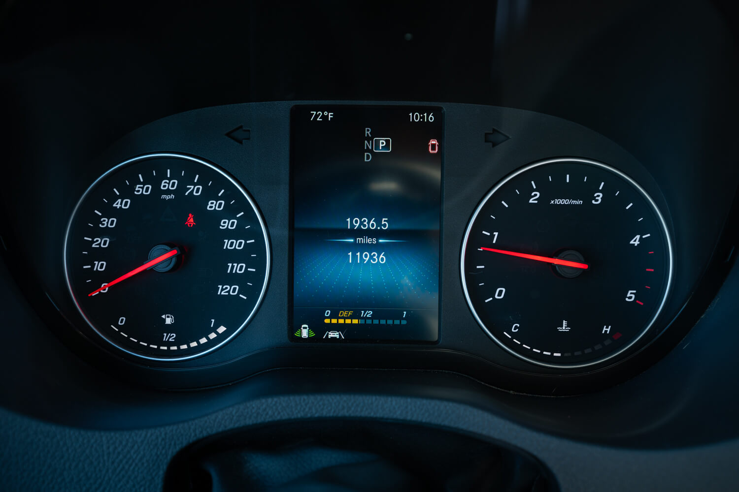 dashboard and steering wheel