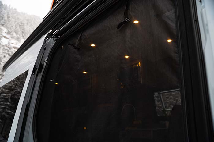 bugscreen on a camper van door