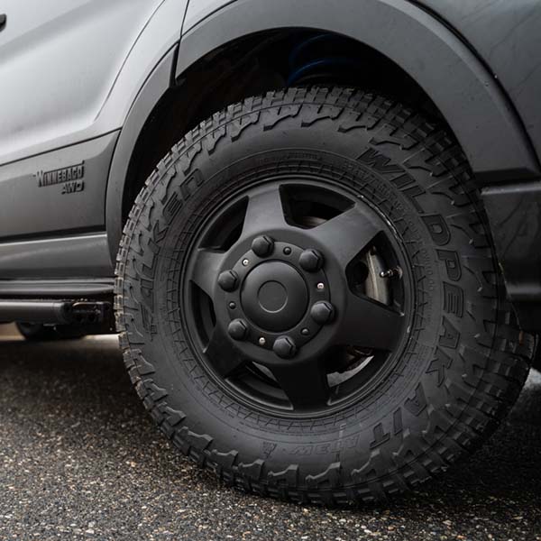 Tire upgrade on ekko camper van