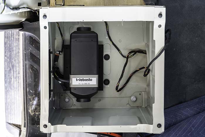 roof rack crossbars on a camper van