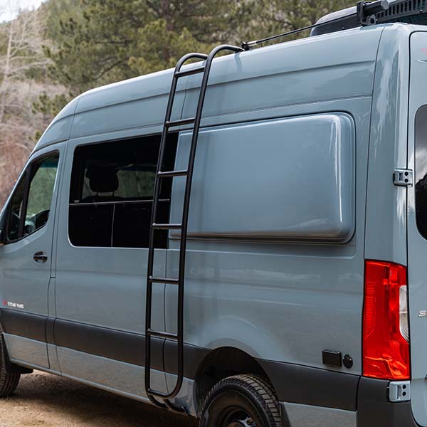 side mounted ladder on camper van