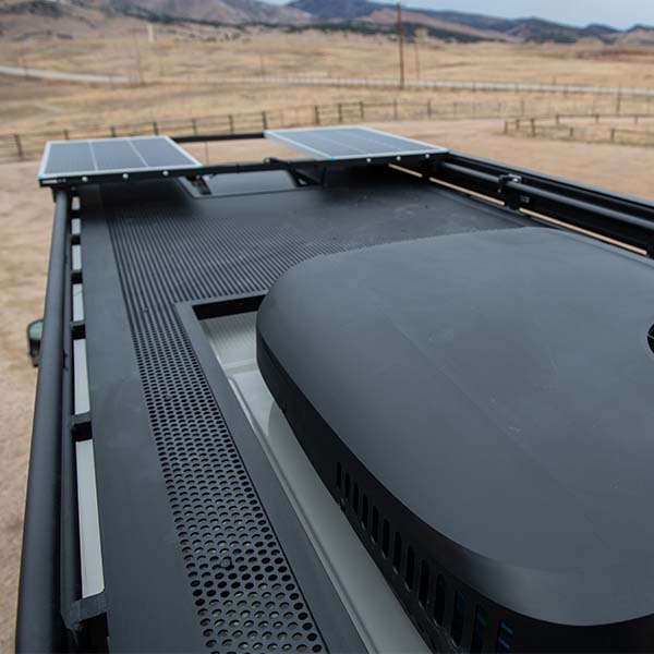 roof rack installed on camper van