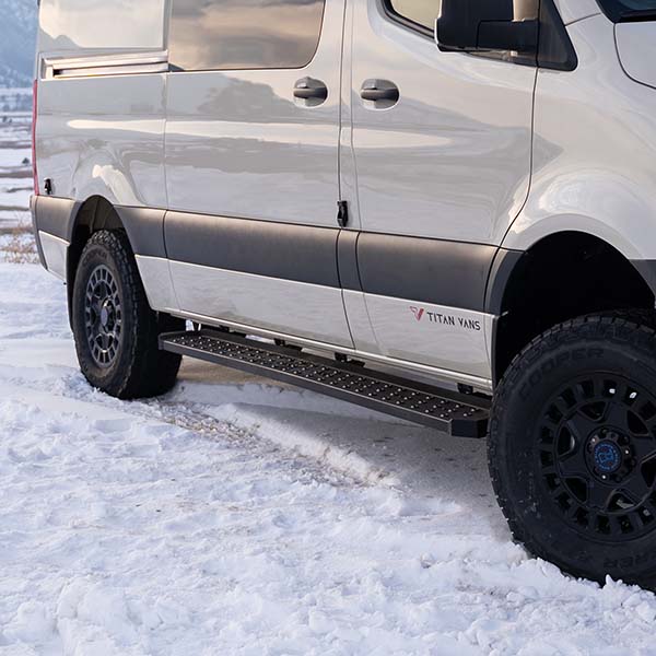 side steps on passenger side of camper van