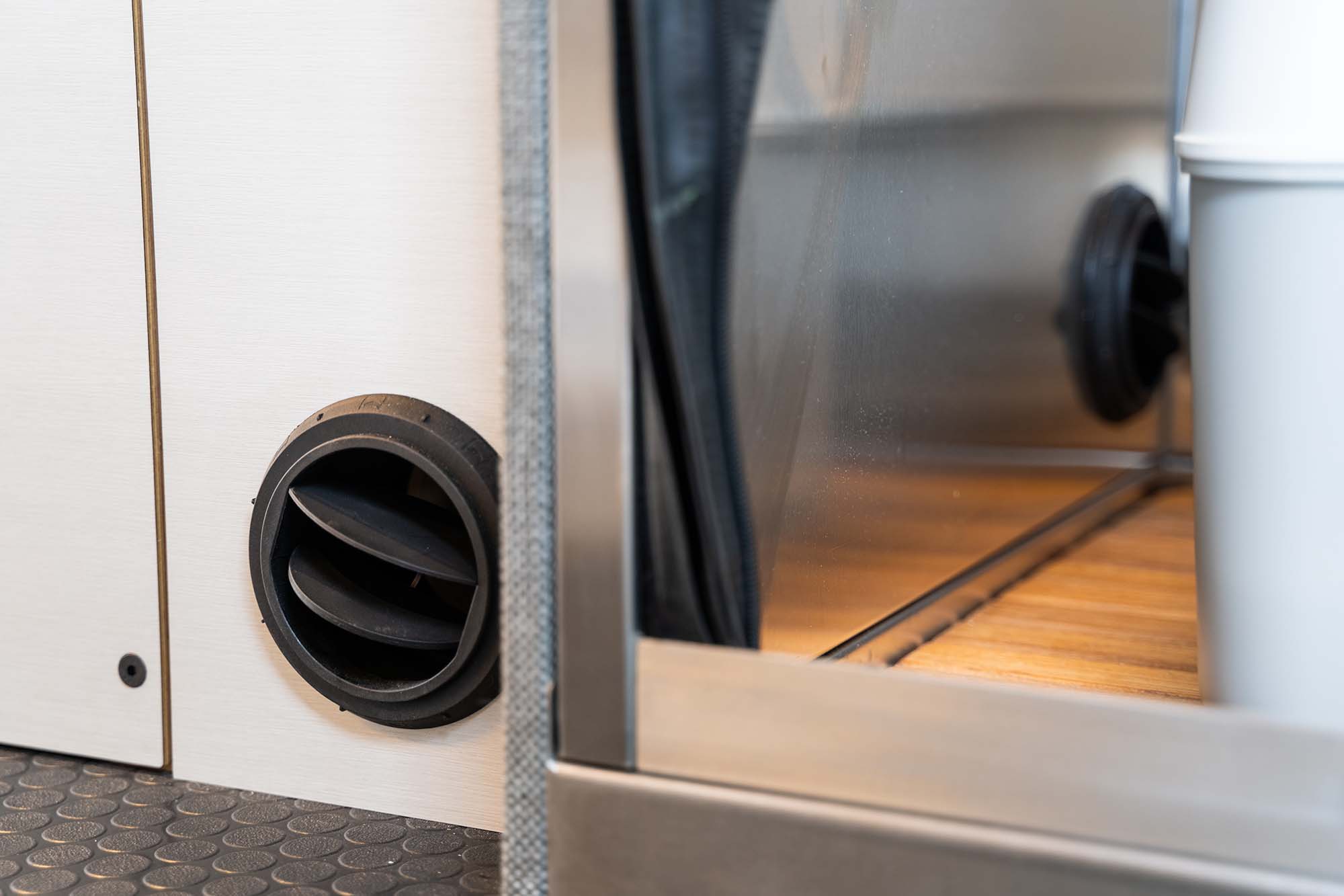 The Ultra camper van's two-vent heating system found on the Ultra camper van models