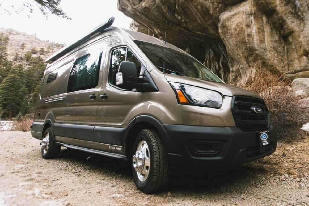 Ford Transit camper van with awning