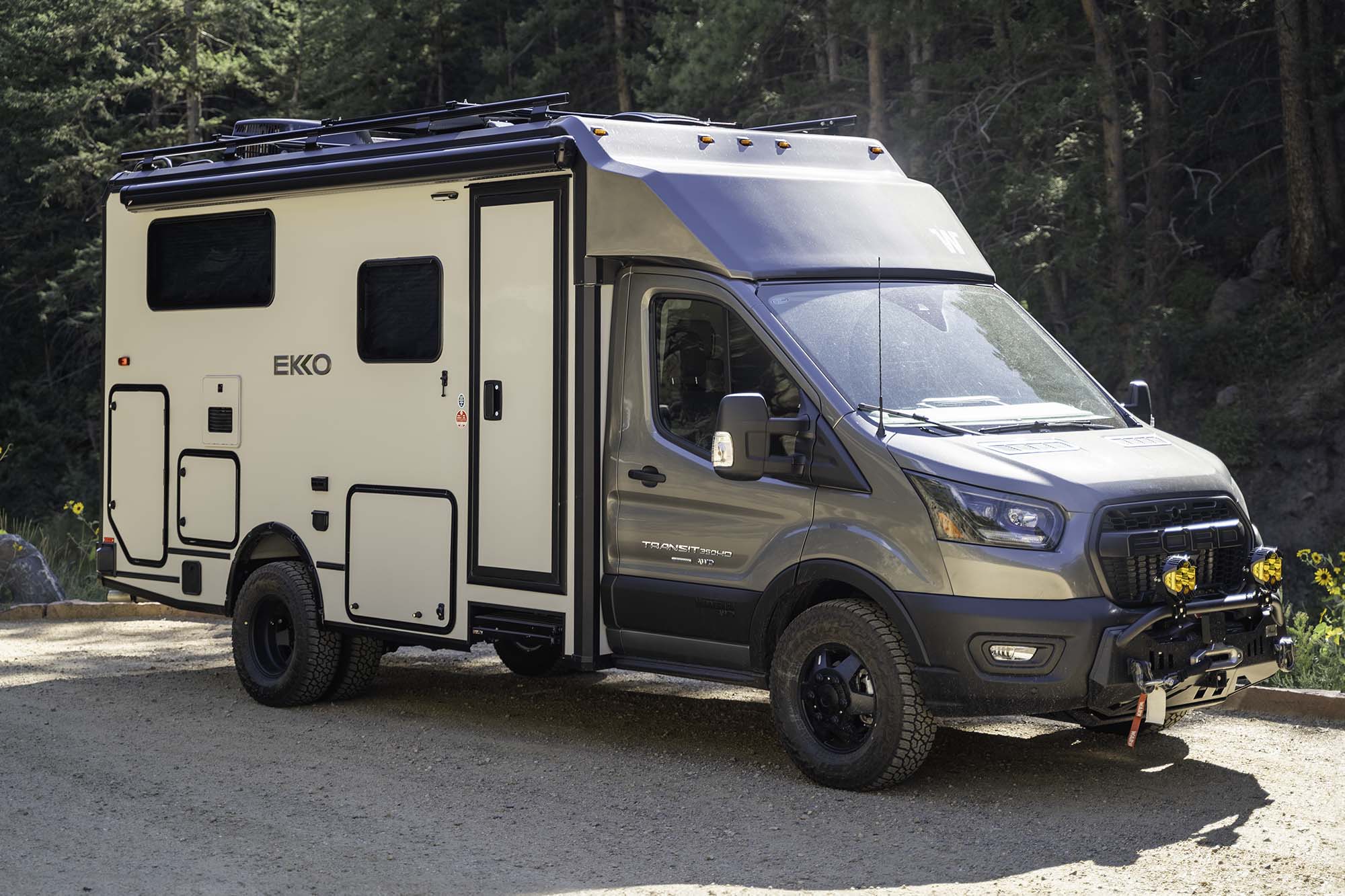 Winnebago Ekko camper van with awning